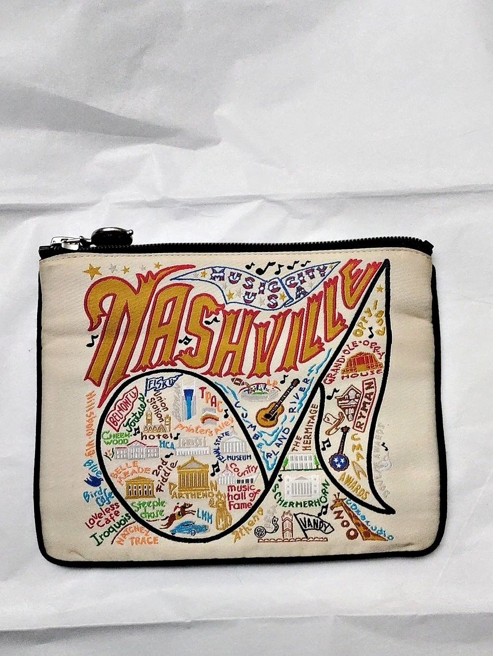 catstudio Nashville Zip Pouch - Natural Cream & Multicolor